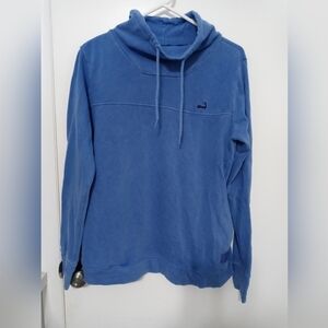 Cuffy's Ocean Wash Long Sleeve Funnel Drawstring Collar embroidered Sweatshirt